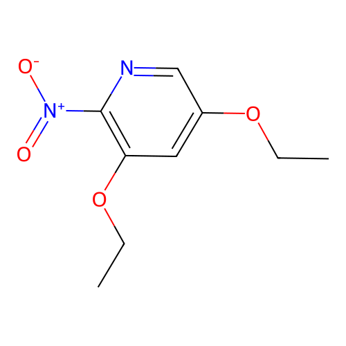 3,5-Diethoxy-2-nitropyridine structure