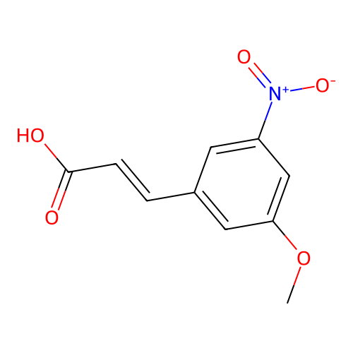 (E)-3-(3-methoxy-5-nitrophenyl)prop-2-enoic acid structure