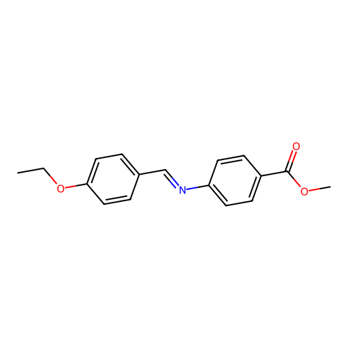 methyl 4-{[(E)-(4-ethoxyphenyl)methylidene]amino}benzoate structure