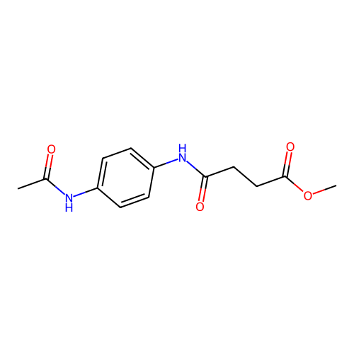Methyl 4-{[4-(acetylamino)phenyl]amino}-4-oxobutanoate structure