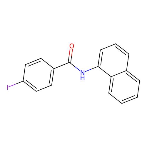 4-iodo-N-naphthalen-1-ylbenzamide structure