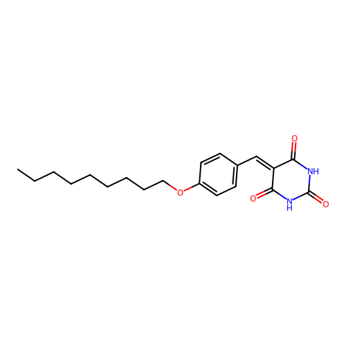 5-[(4-Nonyloxyphenyl)methylene]-1,3-dihydropyrimidine-2,4,6-trione structure