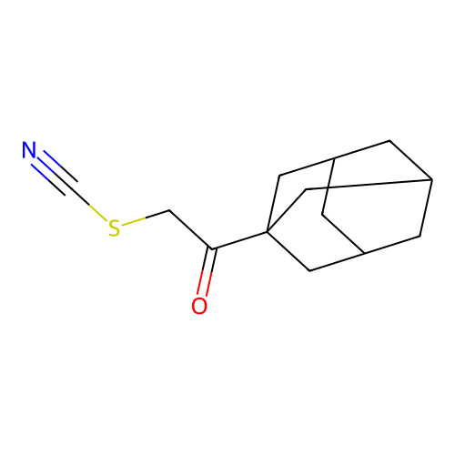 (1-Adamantoyl)methyl thiocyanate structure