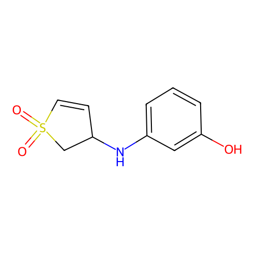 3-[(1,1-Dioxo-2,3-dihydrothiophen-3-yl)amino]phenol structure