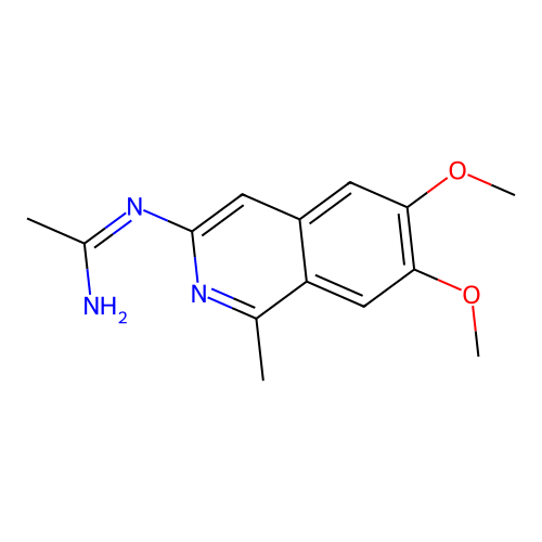 N'-(6,7-dimethoxy-1-methylisoquinolin-3-yl)ethanimidamide structure
