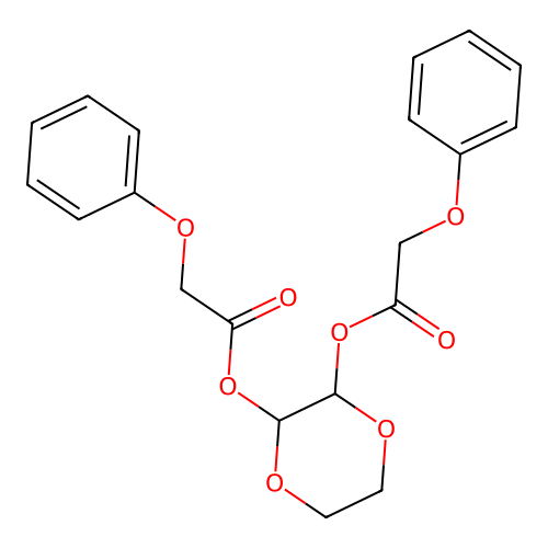 3-(2-Phenoxyacetyloxy)-1,4-dioxan-2-yl 2-phenoxyacetate structure