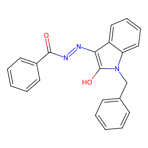 N'-[(3E)-1-Benzyl-2-oxo-2,3-dihydro-1H-indol-3-ylidene]benzohydrazide structure