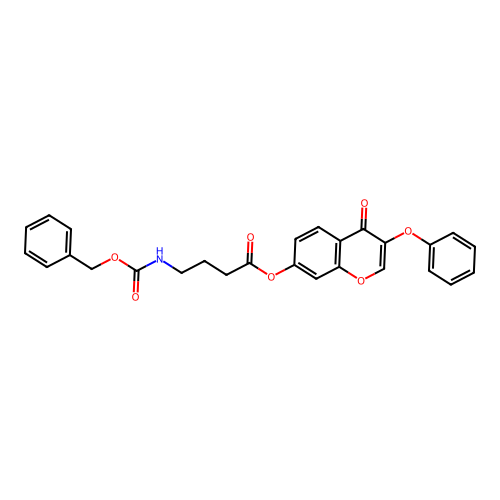 4-oxo-3-phenoxy-4H-chromen-7-yl 4-{[(benzyloxy)carbonyl]amino}butanoate structure