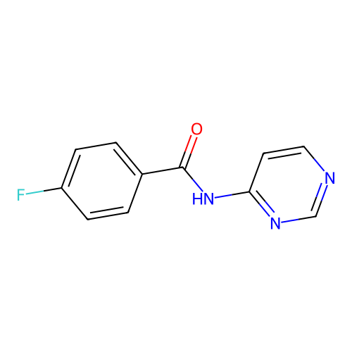 4-fluoro-N-pyrimidin-4-ylbenzamide structure