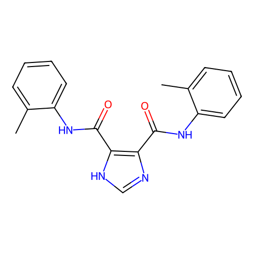 N,N'-bis(2-methylphenyl)-1H-imidazole-4,5-dicarboxamide structure