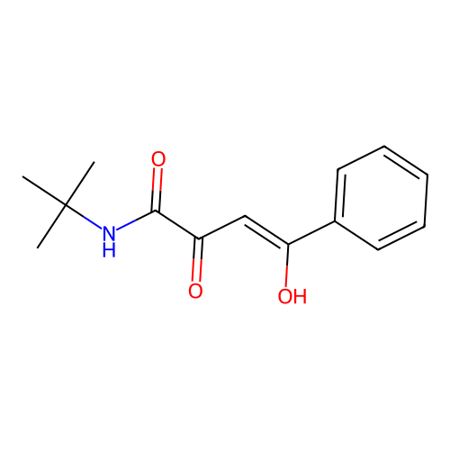 (2Z)-N-tert-butyl-2-hydroxy-4-oxo-4-phenylbut-2-enamide structure