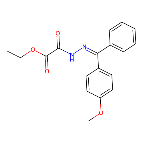 ethyl {(2Z)-2-[(4-methoxyphenyl)(phenyl)methylidene]hydrazinyl}(oxo)acetate structure