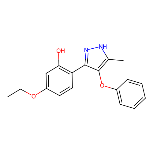 5-ethoxy-2-(5-methyl-4-phenoxy-1H-pyrazol-3-yl)phenol structure