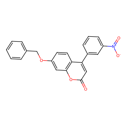 7-(benzyloxy)-4-(3-nitrophenyl)-2H-chromen-2-one structure