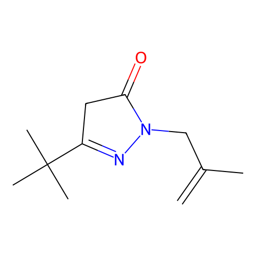 5-tert-Butyl-2-(2-methyl-allyl)-2,4-dihydro-pyrazol-3-one structure