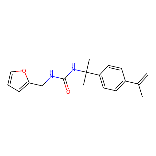 1-(Furan-2-ylmethyl)-3-(2-(4-(prop-1-en-2-yl)phenyl)propan-2-yl)urea structure