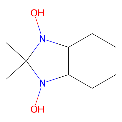 2,2-dimethylhexahydro-1H-benzimidazole-1,3(2H)-diol structure