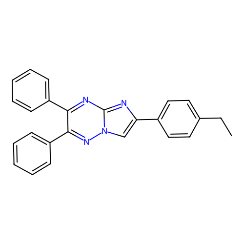 6-(4-Ethylphenyl)-2,3-diphenylimidazo[1,2-b][1,2,4]triazine structure