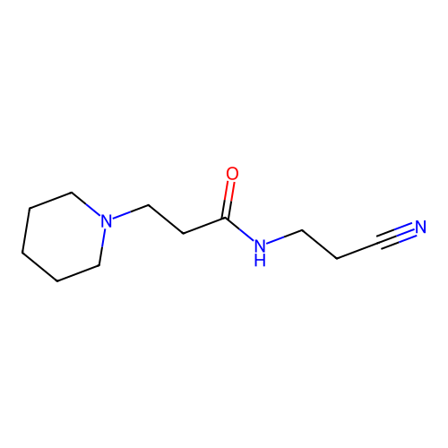 N-(2-cyanoethyl)-3-(piperidin-1-yl)propanamide structure