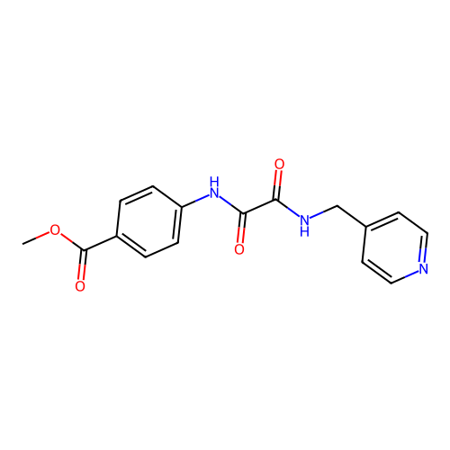 Methyl 4-(2-oxo-2-((pyridin-4-ylmethyl)amino)acetamido)benzoate structure