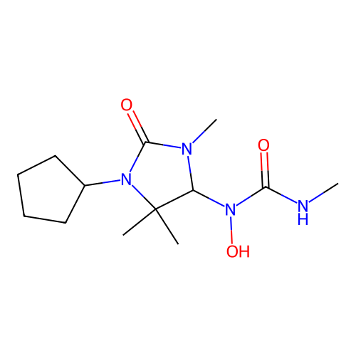 1-(1-Cyclopentyl-3,5,5-trimethyl-2-oxoimidazolidin-4-yl)-1-hydroxy-3-methylurea structure