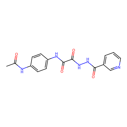 N-(4-acetamidophenyl)-2-(2-nicotinoylhydrazinyl)-2-oxoacetamide structure