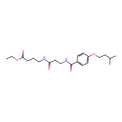 ethyl 4-[(N-{[4-(3-methylbutoxy)phenyl]carbonyl}-beta-alanyl)amino]butanoate structure