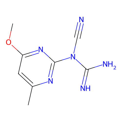 1-Cyano-1-(4-methoxy-6-methylpyrimidin-2-yl)guanidine structure