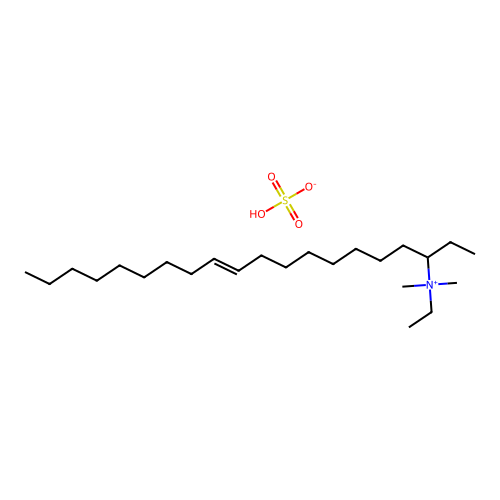 Ethyl ethyldimethyl-9-octadecenylammonium sulphate structure