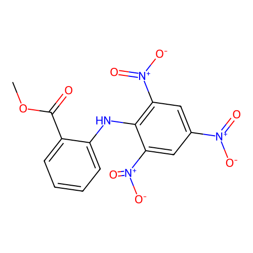 Methyl 2-(2,4,6-trinitroanilino)benzoate structure