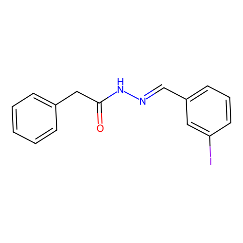 N-[(E)-(3-iodophenyl)methylideneamino]-2-phenylacetamide structure