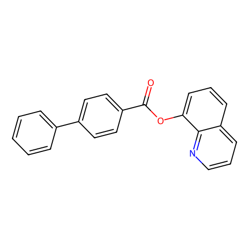 Quinolin-8-yl biphenyl-4-carboxylate structure