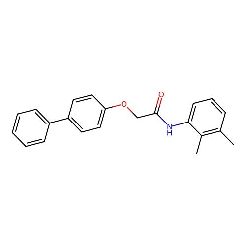 2-(4-biphenylyloxy)-N-(2,3-dimethylphenyl)acetamide structure