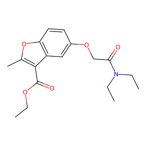 Ethyl 5-[2-(diethylamino)-2-oxoethoxy]-2-methyl-1-benzofuran-3-carboxylate structure