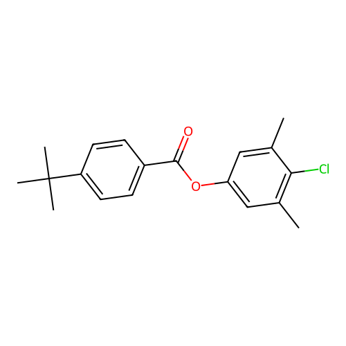 4-Chloro-3,5-dimethylphenyl 4-tert-butylbenzoate structure