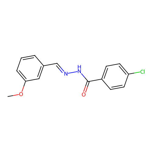 4-chloro-N-[(3-methoxyphenyl)methylideneamino]benzamide structure