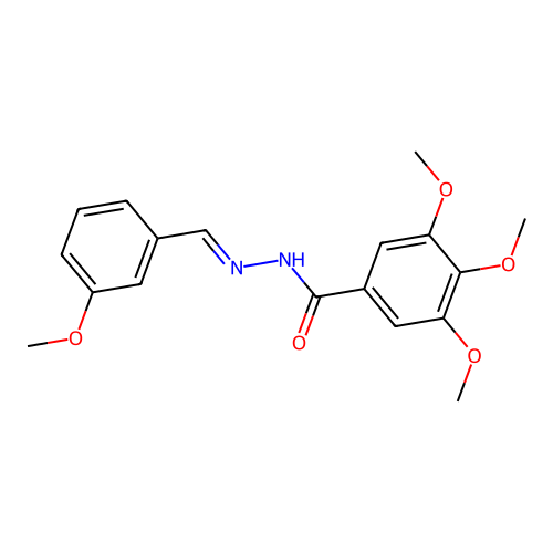 3,4,5-trimethoxy-N-[(3-methoxyphenyl)methylideneamino]benzamide structure
