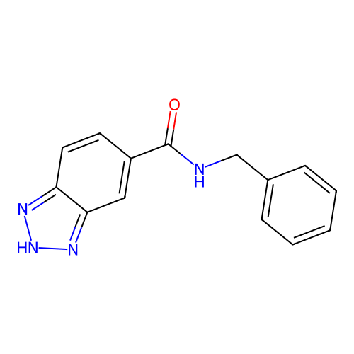 N-benzyl-1H-1,2,3-benzotriazole-5-carboxamide structure