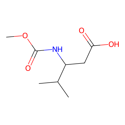 3-(Methoxycarbonylamino)-4-methylpentanoic acid structure