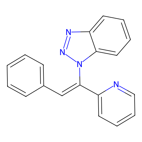1-[(Z)-2-phenyl-1-pyridin-2-ylethenyl]benzotriazole structure
