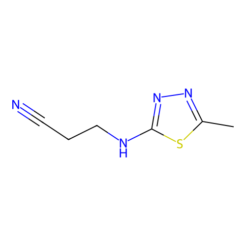 3-[(5-Methyl-1,3,4-thiadiazol-2-yl)amino]propanenitrile structure