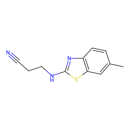 3-[(6-Methyl-1,3-benzothiazol-2-yl)amino]propanenitrile structure