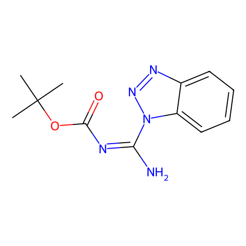 tert-butyl (NZ)-N-[amino(benzotriazol-1-yl)methylidene]carbamate structure