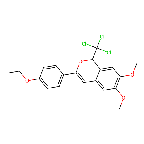 3-(4-ethoxyphenyl)-6,7-dimethoxy-1-(trichloromethyl)-1H-isochromene structure