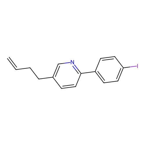 5-But-3-enyl-2-(4-iodo-phenyl)-pyridine structure