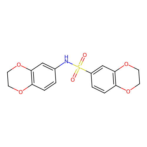 N-(2,3-dihydro-1,4-benzodioxin-6-yl)-2,3-dihydro-1,4-benzodioxine-6-sulfonamide structure