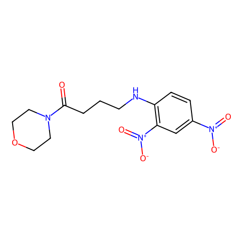 4-[(2,4-Dinitrophenyl)amino]-1-(morpholin-4-yl)butan-1-one structure