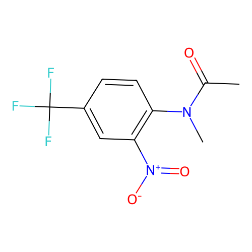 N-methyl-N-[2-nitro-4-(trifluoromethyl)phenyl]acetamide structure