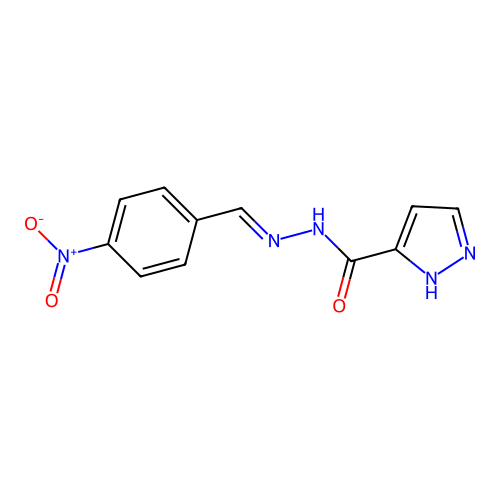 N'-(4-Nitrobenzylidene)-1H-pyrazole-5-carbohydrazide structure