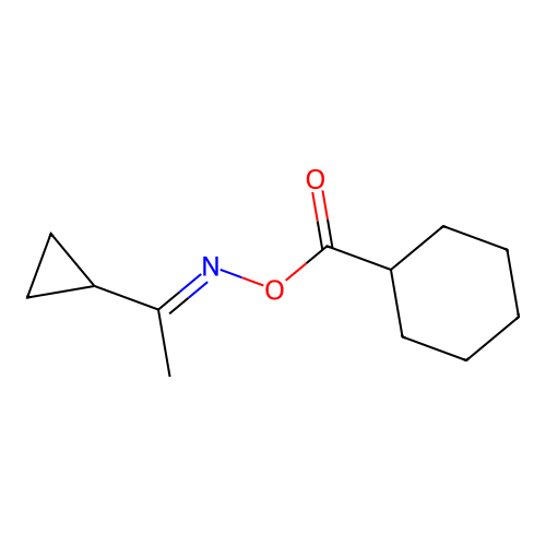 [(E)-1-cyclopropylethylideneamino] cyclohexanecarboxylate structure